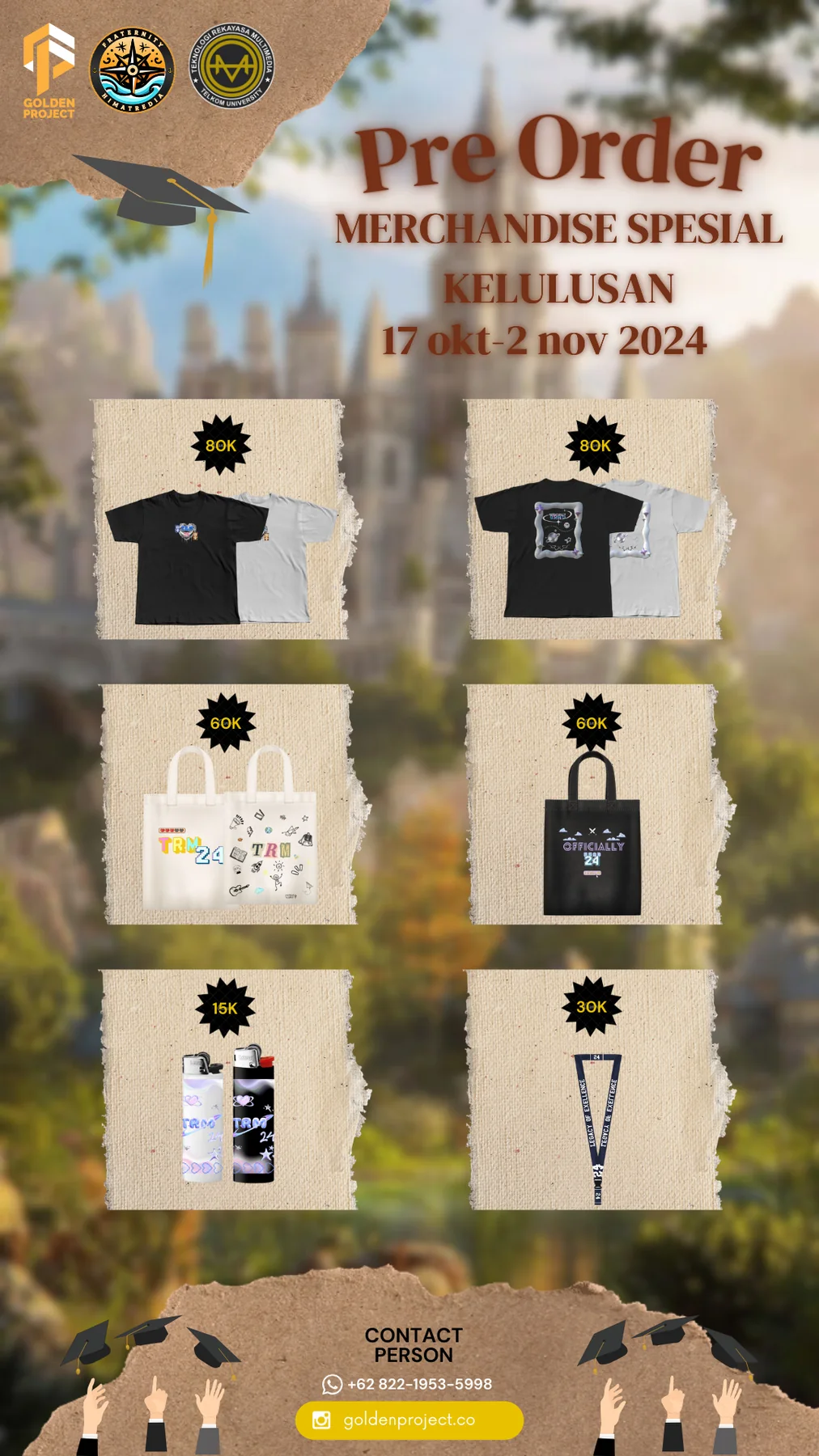 Golden Project graduation merchandise poster
